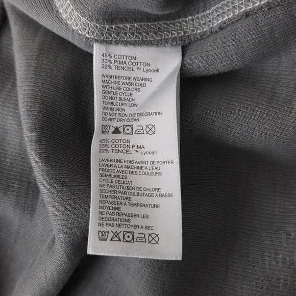 Tommy Bahama Men Grey Full Zip Pima Cotton Tencel Jacket Mock Neck Size 3XL - Picture 5 of 7